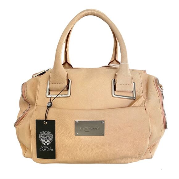 NEW VINCE CAMUTO Zipper Satchel in Nude - Picture 1 of 12